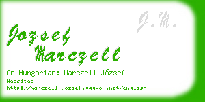 jozsef marczell business card
